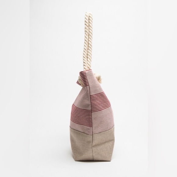 Coastal Cheer Rope Handle Beach Bag - Picture 2 of 5